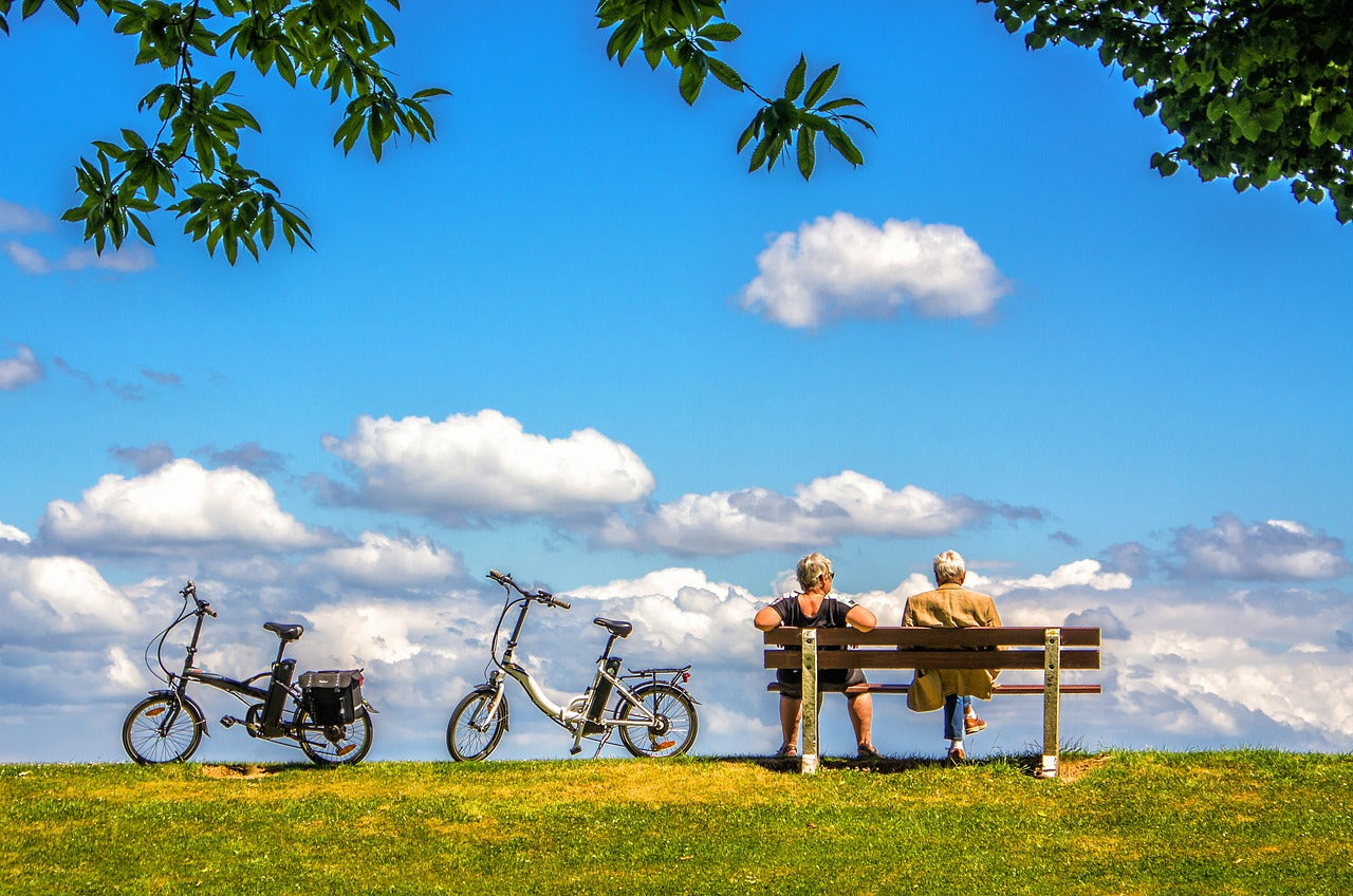 Couple after a bike ride