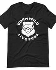 Born Wild Live Free Original Logo Tee - Black Heather